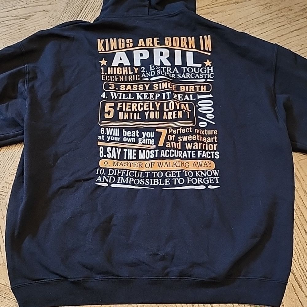 Mens April birthday sweater XL